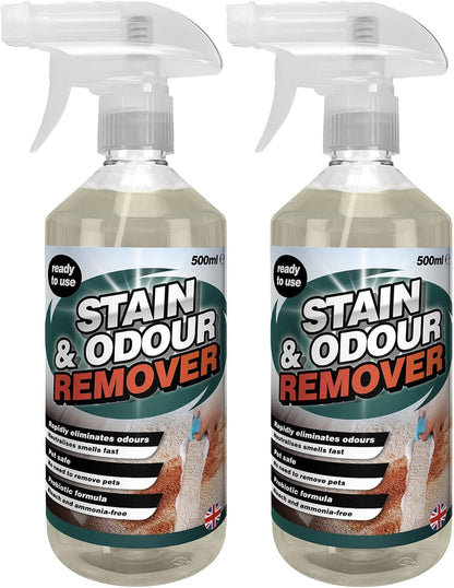 500ml Pet Friendly Stain & Odour Remover Trigger Spray Rapidly Eliminates Odours