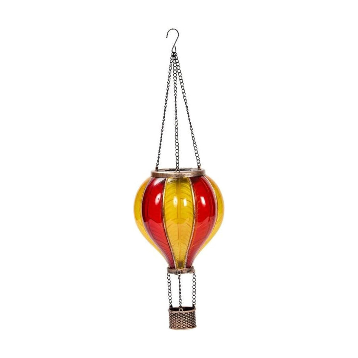 Sunset Flaming Hot Air Balloon Solar Garden Light - Hanging Flame Effect Lantern