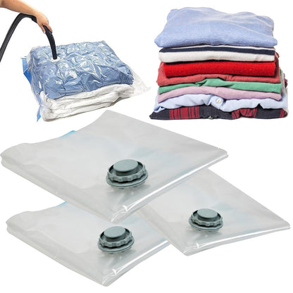 Vacuum Compression Zipper Storage Bags With Airtight Valve