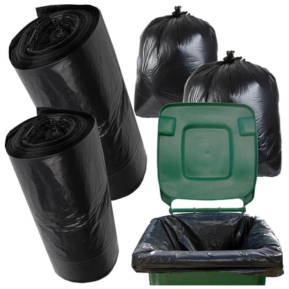 240L Large Capacity Black Refuse Sacks For Wheelie Bins