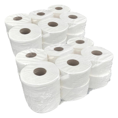 White 2ply Embossed Centrefeed Hand Paper Towel Rolls