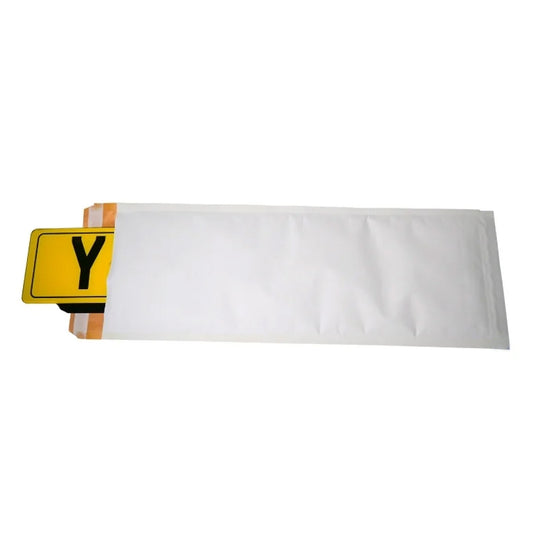 White Padded Bubble Lined 535mmx180mm Number Plate Envelopes
