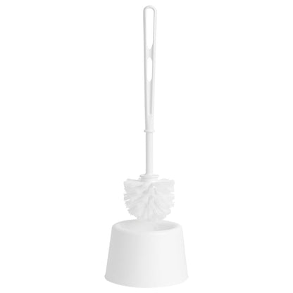 White Plastic Toilet Brush Set With Holder & Handle