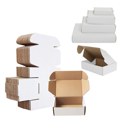 White Die Cut Postal Shipping Boxes