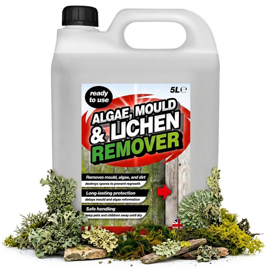 5L Mould Algae & Lichen Remover Ideal For Decking & Driveways Prevents Re-Growth