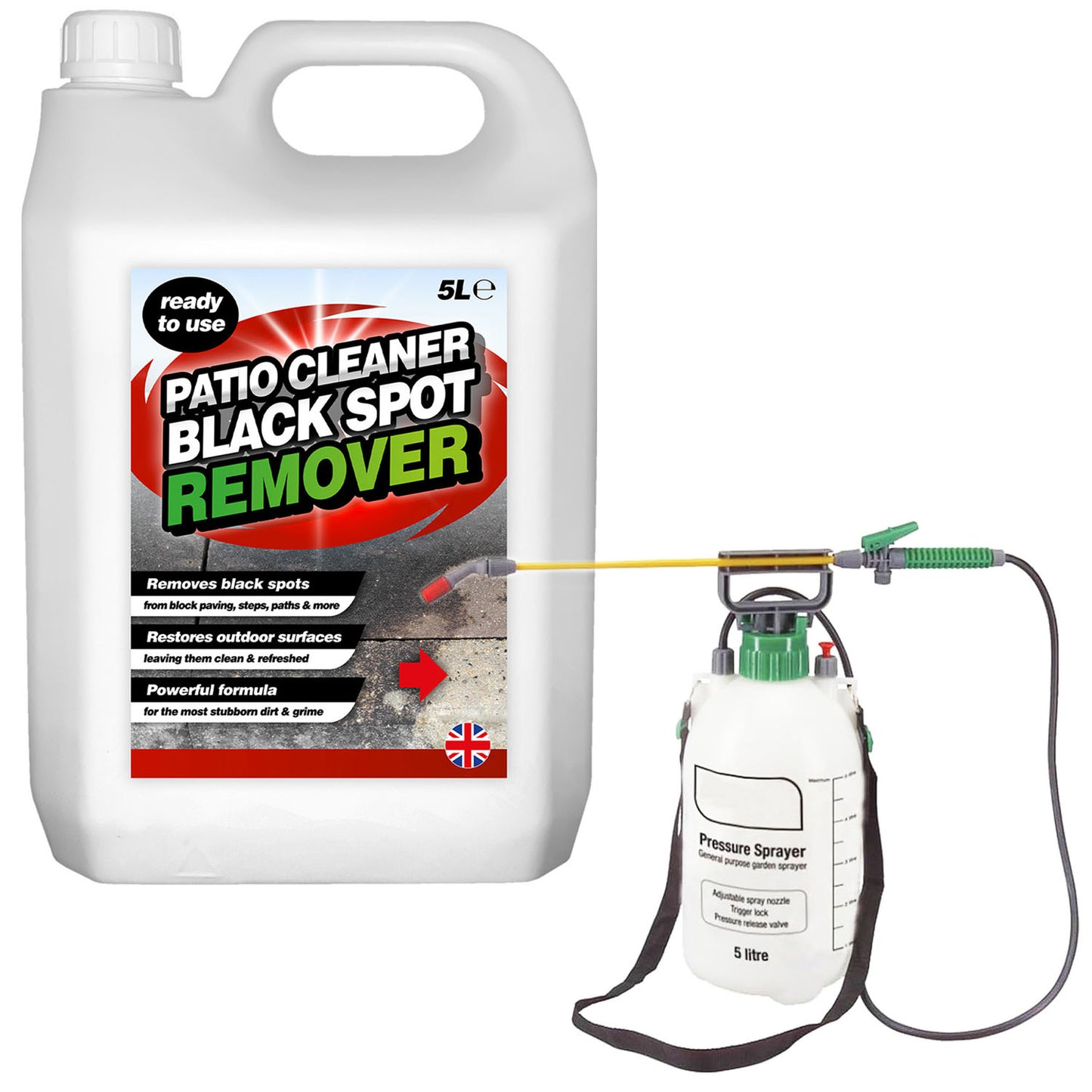 5L Pressure Sprayer & Black Spot Remover