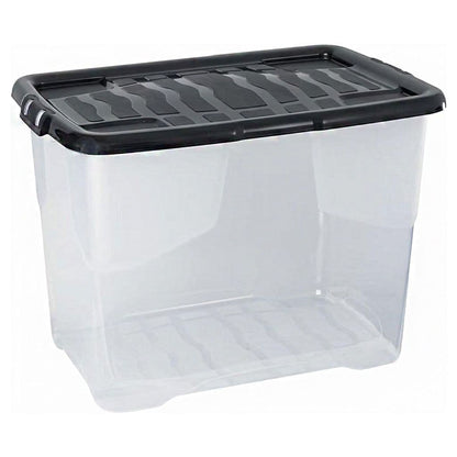 Curve Plastic Storage Boxes With Black Lids