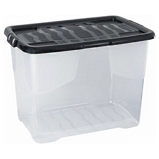 Curve Plastic Storage Boxes With Black Lids