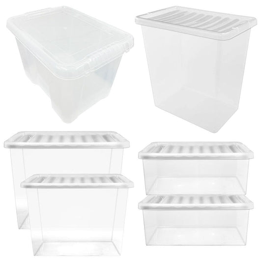 Heavy Duty Multipurpose Home Office Clear Plastic Storage Containers With Lids