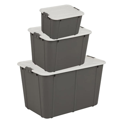 Organic Stackable Multi Capacity Grey Strong Storage Containers With Clip Locked Lids & Reinforced